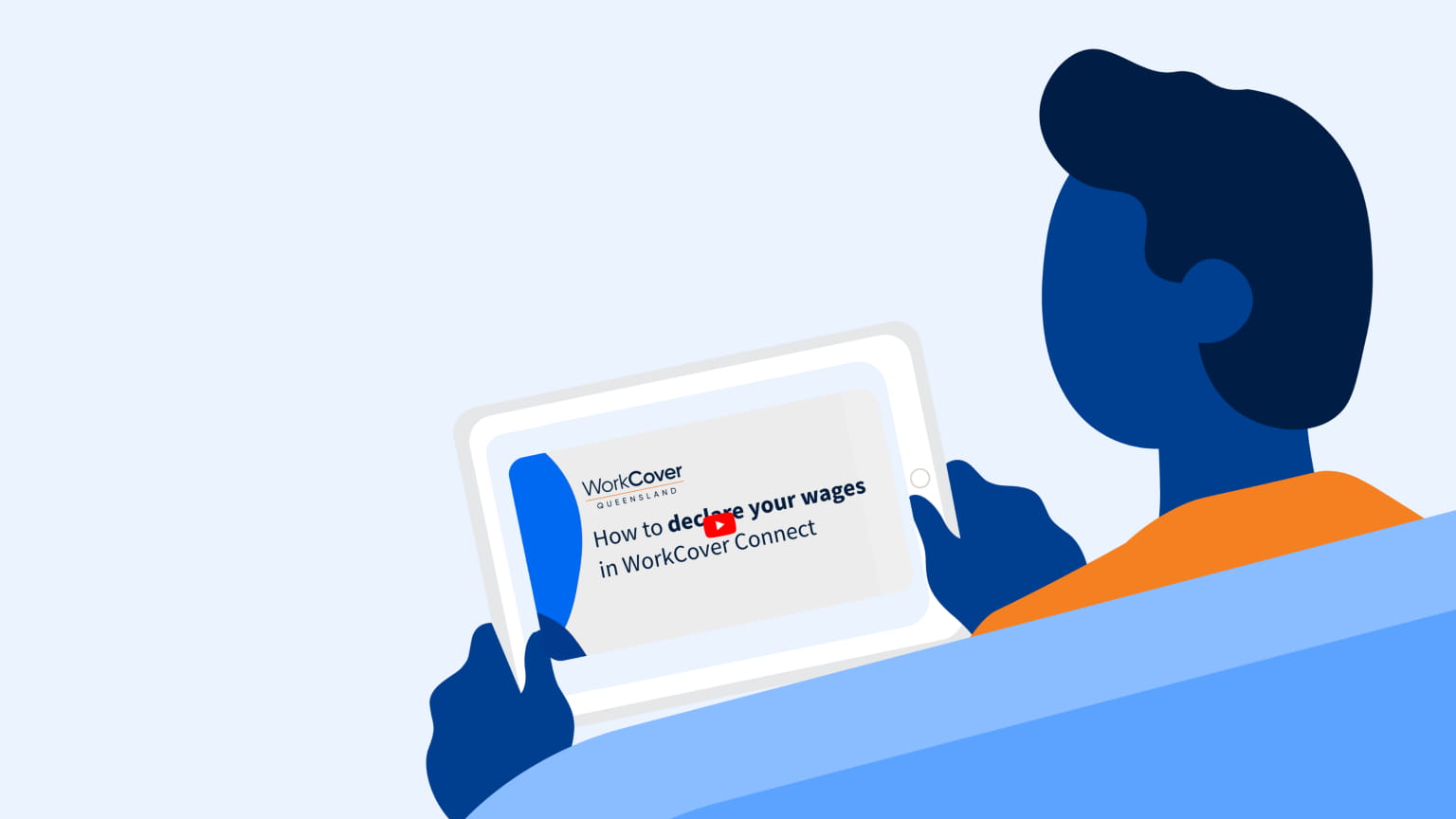 Man on tablet banner image